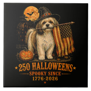 Azulejo Espeluznante 250 Halloweens Shih Tzu Patriótico 17