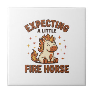 Azulejo Esperando un pequeño caballo de fuego camiseta vin