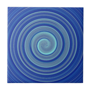 Azulejo Espiral azul y turquesa