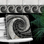 Azulejo Espiral de olas de mosaico - Mármol y Perla<br><div class="desc">Espiral de olas de mosaico - Mármol y Perla</div>