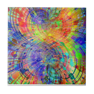 Azulejo Espirales Coloridas Cautivadoras