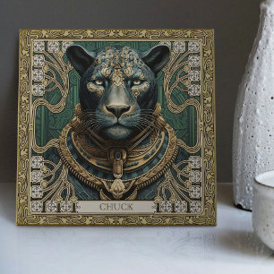 Azulejo Espíritu de la Pantera Personalizado Tribal