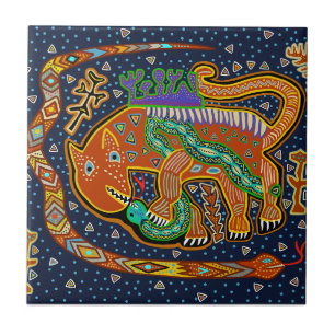 Azulejo Espíritu del tigre tribal Rey chamán