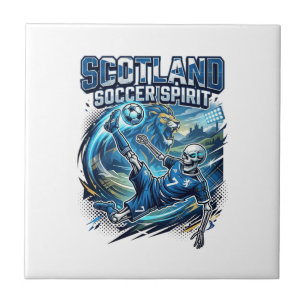 Azulejo Espíritu Fútbol Escocia Esqueleto Atacante Nacione