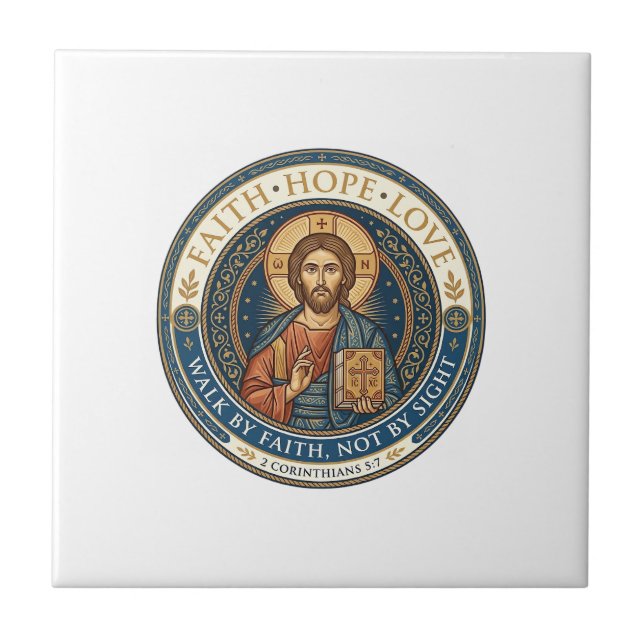 Azulejo Espiritualidad contemplativa monástica de Jesús Gr (Frente)