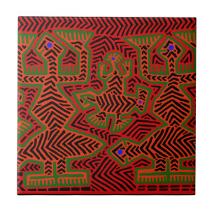 Azulejo Espíritus Mola de los indios Kuna