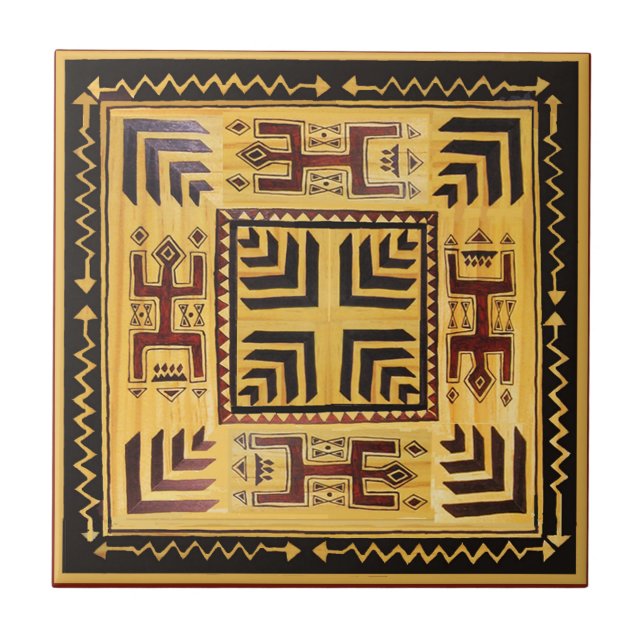 Azulejo Espíritus tribales africanos (Frente)