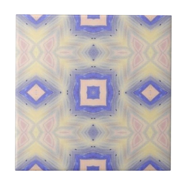 Azulejo Espliego de arte geométrico moderno rosa morado am (Frente)