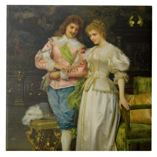 Azulejo Esposo y esposa (Boda y matrimonio) (Frente)