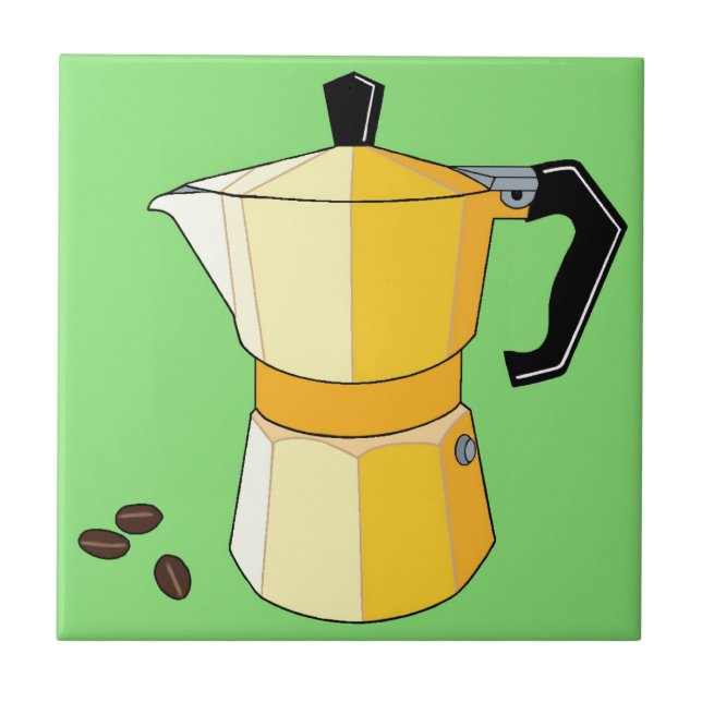 Azulejo Espresso de arcoiris amarillo (Frente)