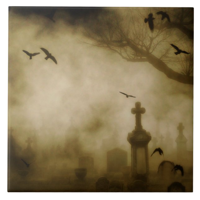 Azulejo Espumosa niebla de cementerio (Frente)