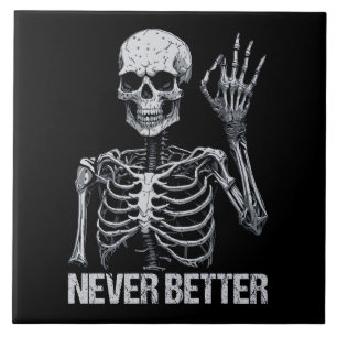Azulejo Esqueleto de Halloween - Nunca mejor