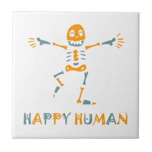 Azulejo Esqueleto humano feliz