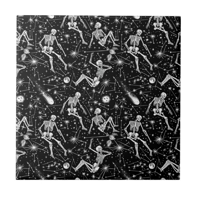 Azulejo Esqueletos en el fondo del espacio (Frente)