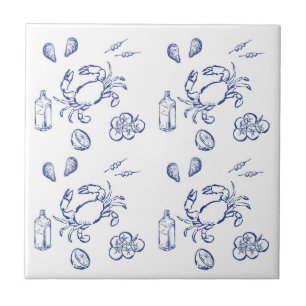 Azulejo Esquema de vida mediterránea