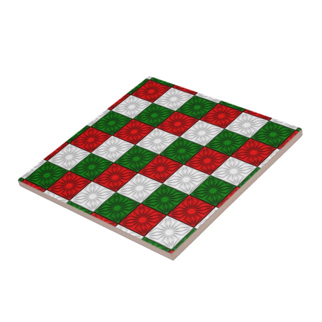 Azulejo Esquinas llenas-rojo-blanco-verde-CERAMIC (Lado)