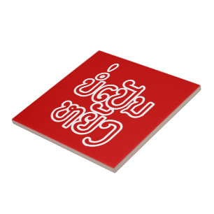 Azulejo Está bien ♦ Bor Pen Yang en Laos / Escritura laoti