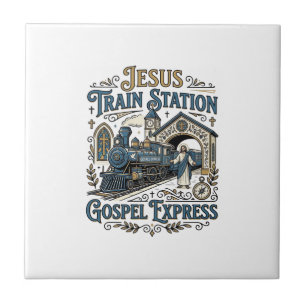 Azulejo Estación de tren de Jesús Gospel Express Estación