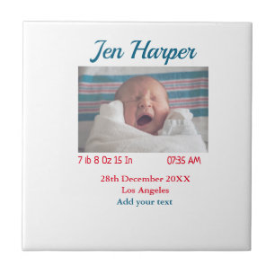 Azulejo Estadísticas de nacimiento de bebé agregar nombre 