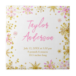 Azulejo Estadísticas de nacimientos de bebé con copos de n