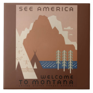Azulejo Estado de Montana: Montañas, Tribus, País de Cielo