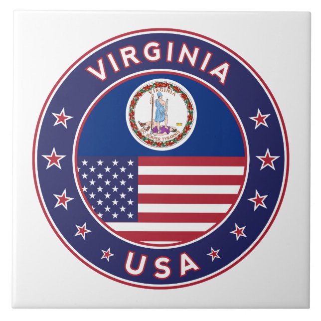 Azulejo Estado de Virginia (Frente)