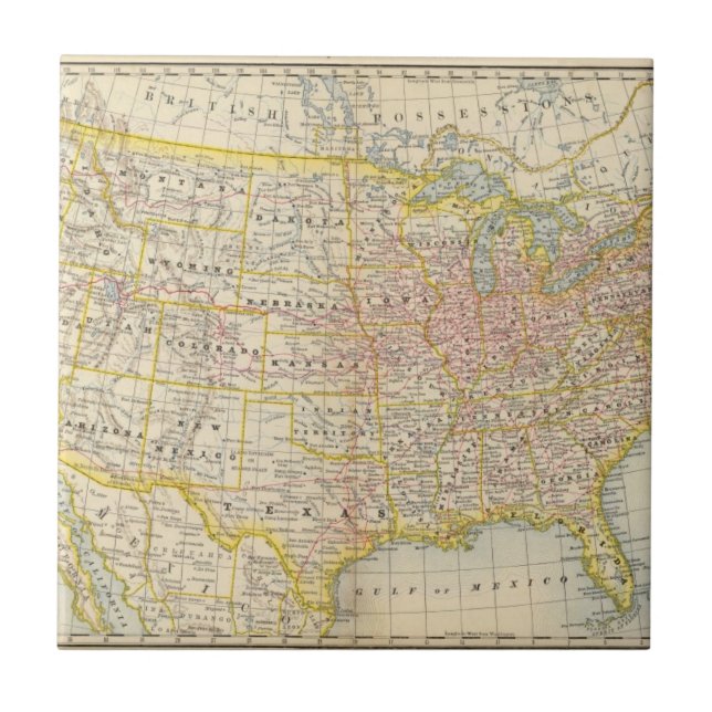 Azulejo Estados Unidos 4 (Frente)