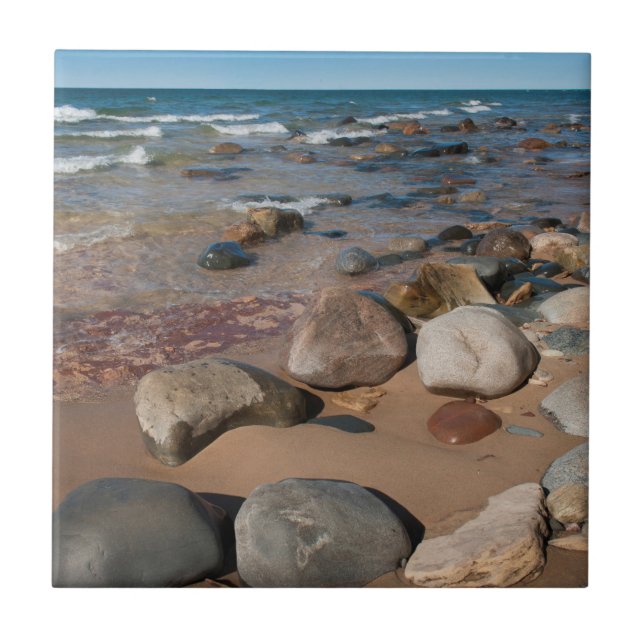 Azulejo Estados Unidos, Michigan. Boulders redondeados a 1 (Frente)