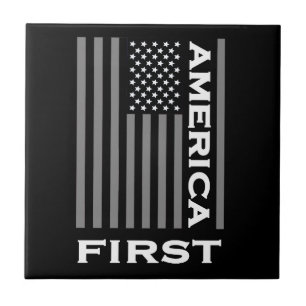 Azulejo Estados Unidos: Primera bandera estadounidense ama