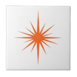Azulejo Estallido atómico naranja a mediados de siglo Mode<br><div class="desc">Esta cerámica moderna de mediados de siglo cuenta con un audaz estallido atómico naranja,  que hará una adición fantástica a su proyecto de azulejos.</div>