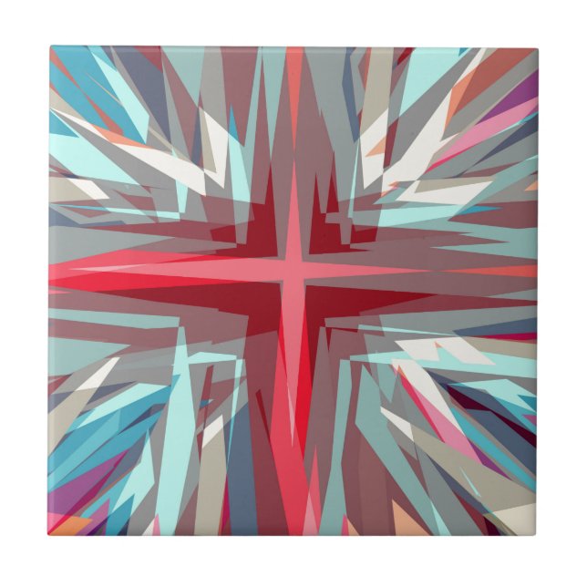 Azulejo Estallido de cruz religiosa (Frente)
