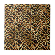 Estampa de animal leopardo dorado cobre elegante