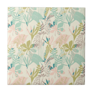 Azulejo Estampado de flores moderno