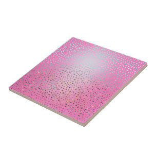 Azulejo Estampado de leopardo rosa con purpurina