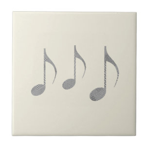 Azulejo Estampado de notas musicales de pata de gallo chic