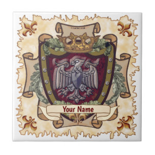 Azulejo Estandarte de Corona Apellido Águila