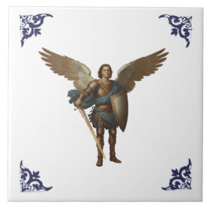 Azulejo Estatua del Arcángel Miguel Ángel Miguel