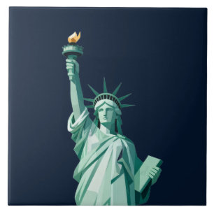Azulejo Estatua geométrica de la libertad mosaico cerámico