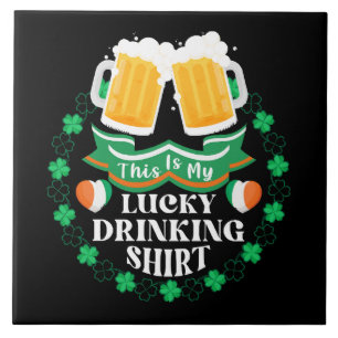 Azulejo Este Es Mi Día De San Patricio De Suerte Bebiendo 