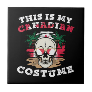 Azulejo Este es mi disfraz divertido de Halloween canadien