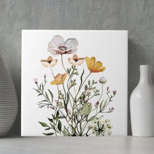 Azulejo Estética del Bouquet Boho de Flor silvestre