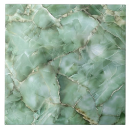 Azulejo Estética Glam Moderna de Piedra Preciosa Verde Luj