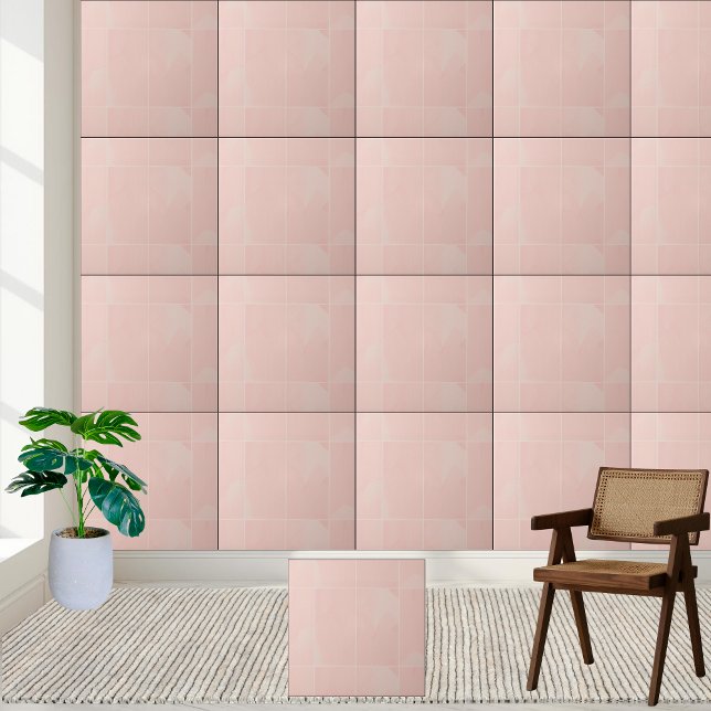 Azulejo Estética Suave Rubor Pink Marble Cerámica Tile (Aesthetic Soft Blush Pink Marble Ceramic Tile)