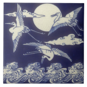 Azulejo Estético Nilo de Antigüedades Japonesas Repro 3 