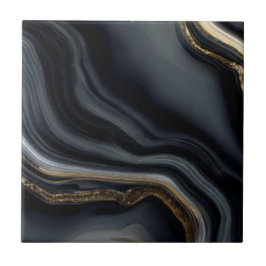 Azulejo Estilista de mármol negro con oro agrietado modern