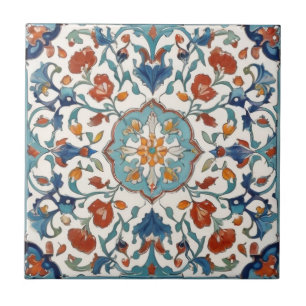 Azulejo Estilo antiguo de la cosecha floral turca Iznik