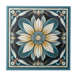 Azulejo Estilo Art deco flor patrón cerámica