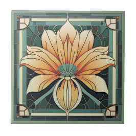 Azulejo Estilo Art deco flor patrón cerámica