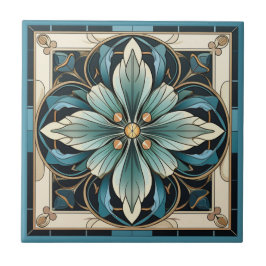 Azulejo Estilo Art deco flor patrón cerámica