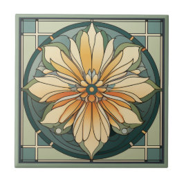 Azulejo Estilo Art deco flor patrón cerámica